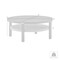 Armen Living Aileen Outdoor Patio Round Coffee Table in Black Aluminum with Gray Wicker Shelf 840254332508 - alternate 6